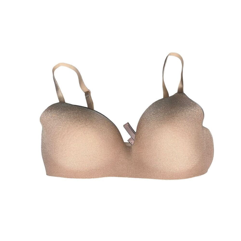 Victorias secrets tshirt lightly lined wireless tan nude shimmer 38DD